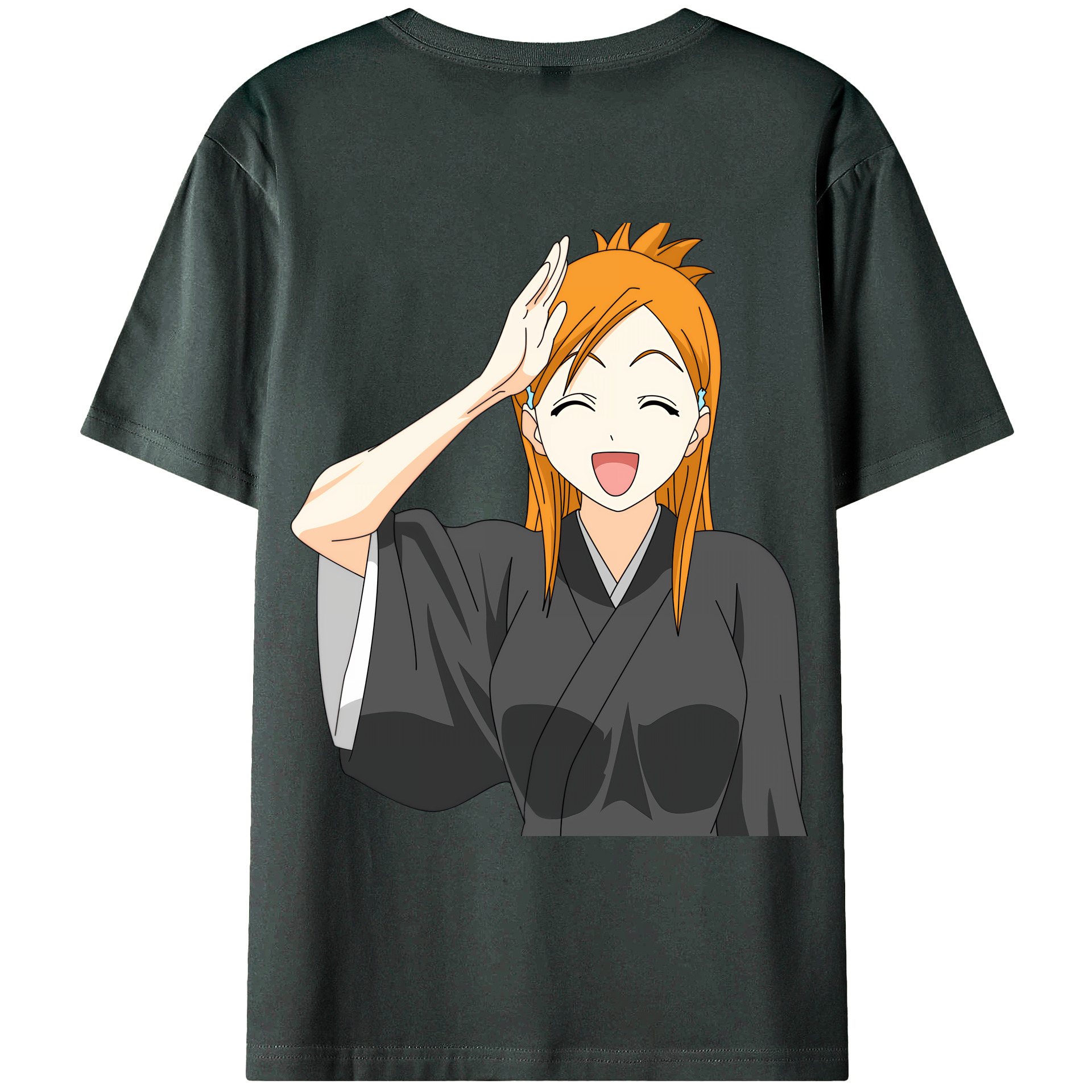 （画像用） ブリーチ 井上織姫（いのうえおりひめ） BLEACH Inoue Orihime 綿100％ メンズ半袖Tシャツ（バックプリント） 通気性